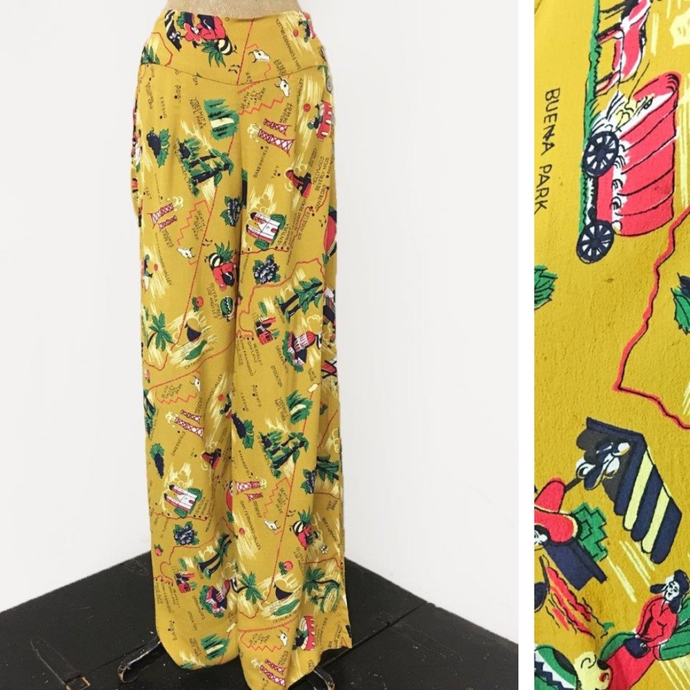 NEW Loco Lindo Mustard Yellow High Waisted  Pant